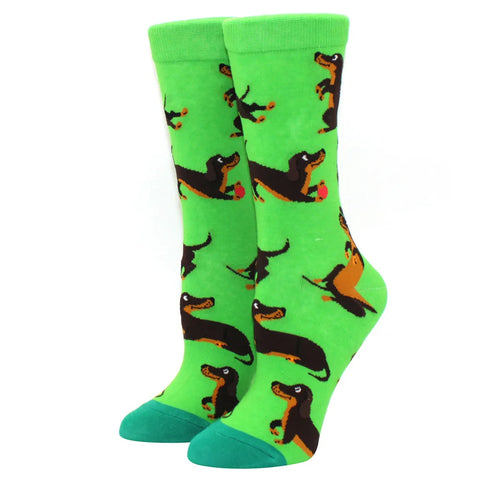 New Corgi Schnauzer Cartoon Happy Puppy Collection Socks for Men and Women
