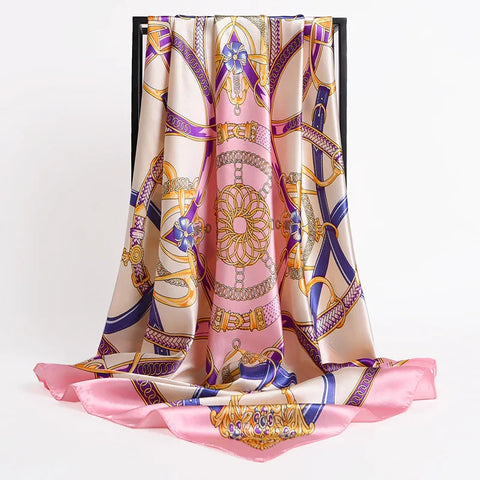 Elegant Silk Square Scarf for Women