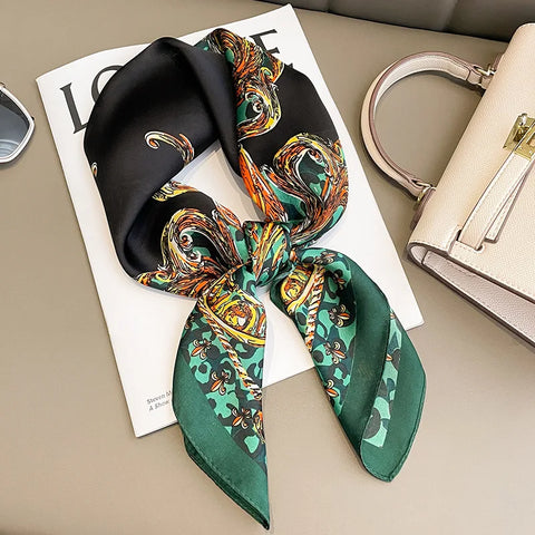 Luxury Square Silk Scarf for Women