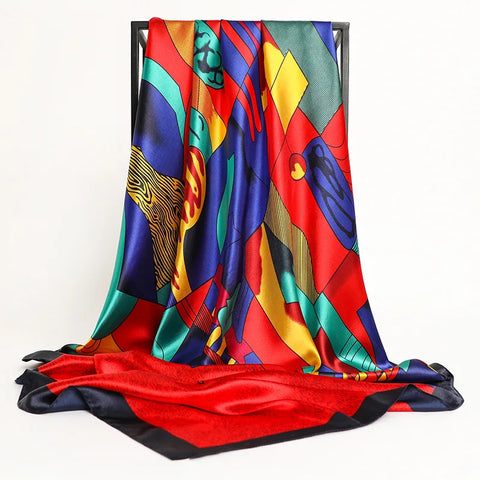 Elegant Silk Square Scarf for Women