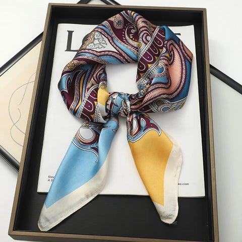 Elegant 70x70cm Silk Feeling Scarf