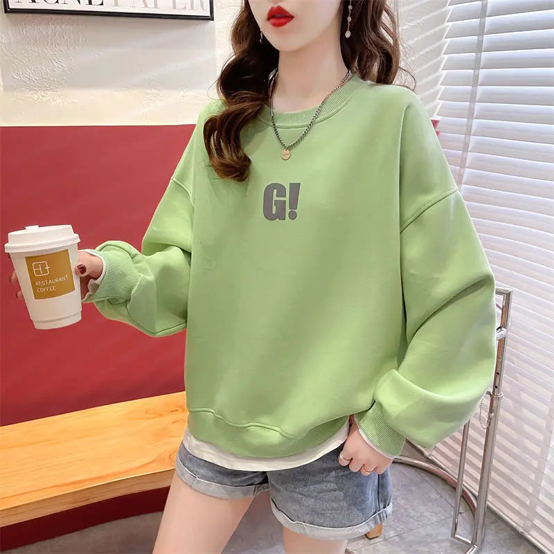 Kawaii Green Graphic Women's Sweatshirt