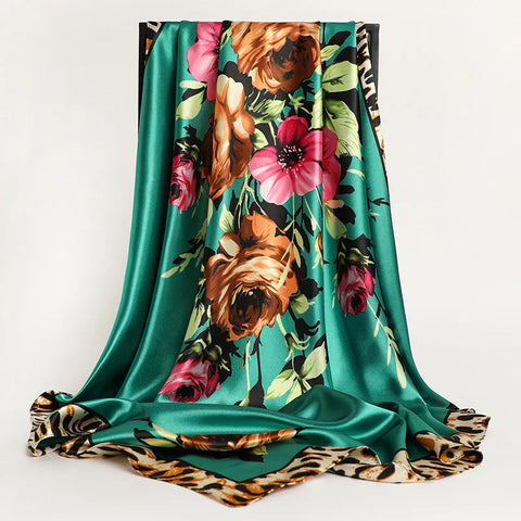 Elegant Silk Square Scarf for Women