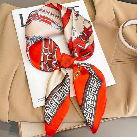 Luxury Square Silk Scarf for Women