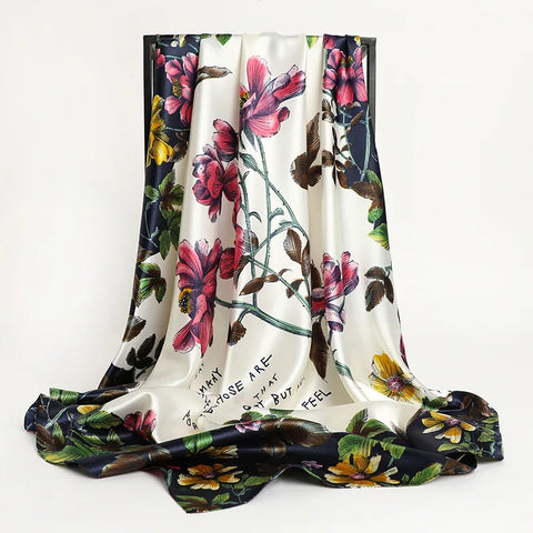 Elegant Silk Square Scarf for Women