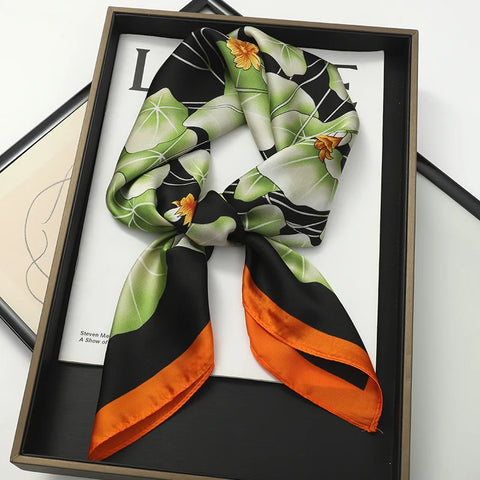 Elegant 70x70cm Silk Feeling Scarf