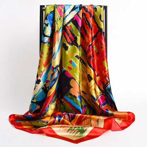 Elegant Silk Square Scarf for Women