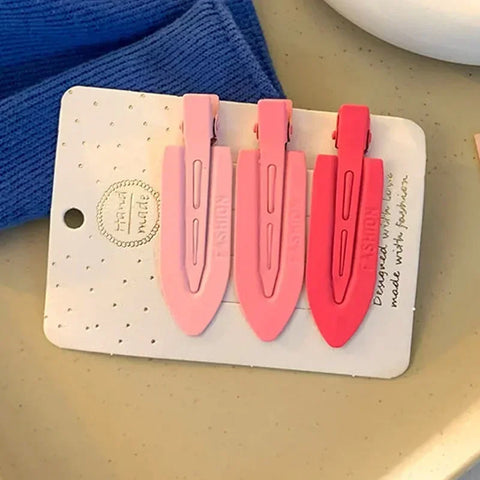 Cherry Pink Seamless Edge Clip - 2-4pcs Duckbill Hairpin for Women and Girls