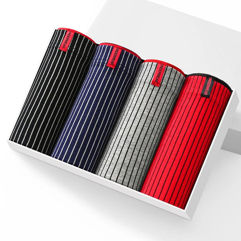 4-delige katoenen boxershorts voor heren