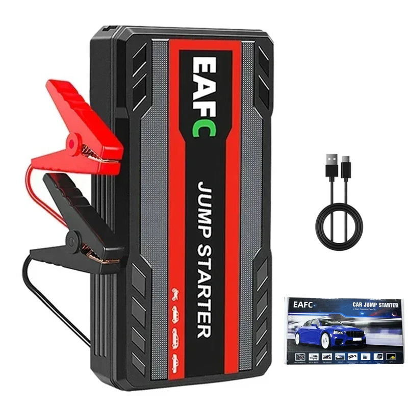EAFC 2000A Portable Car Jump Starter and Power Bank - 20000 mAh Battery Booster for 12V Diesel and Gas Vehicles