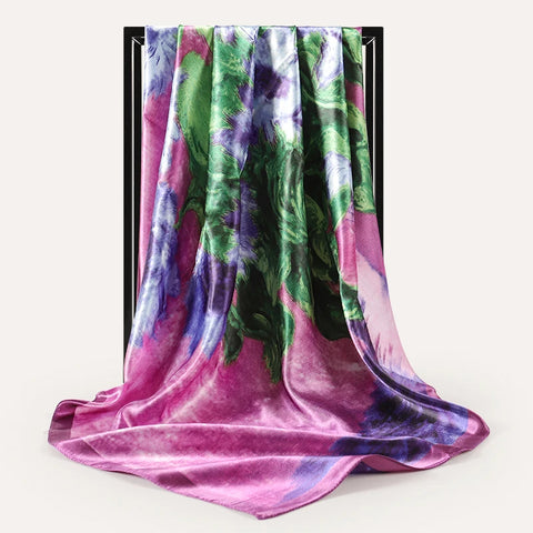 Elegant Silk Square Scarf for Women