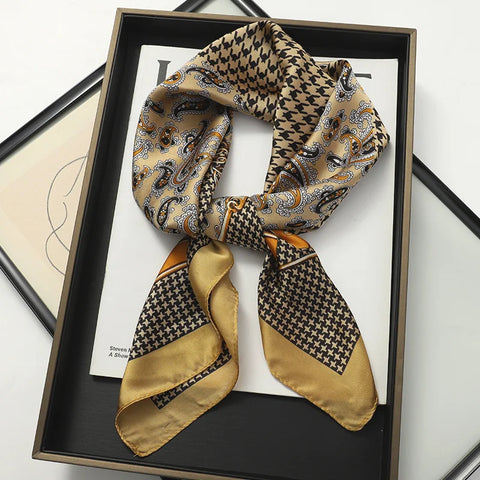 Elegant 70x70cm Silk Feeling Scarf