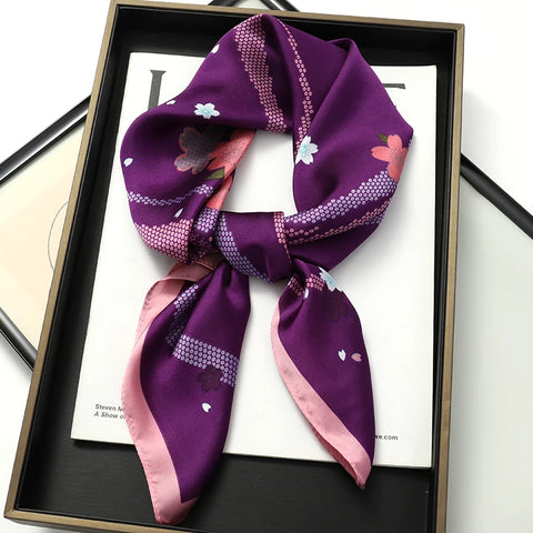 Elegant 70x70cm Silk Feeling Scarf