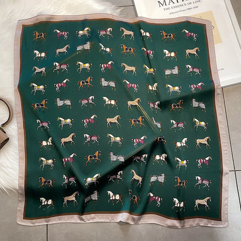 2025 Silk Shawl Cat Print Headscarf