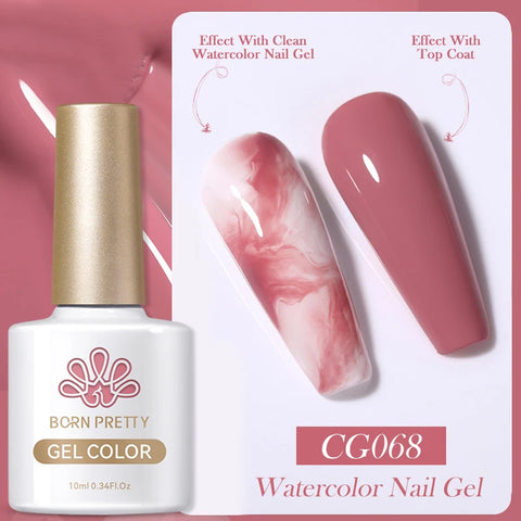 BORN PRETTY 10ml Clear Blooms Gel Polish for Marble Nail Art