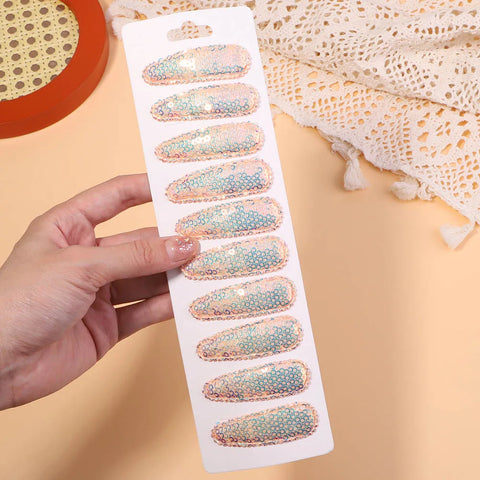 10 stuks/set Koreaanse feestpailletten BB-clips - handgemaakte haaraccessoires voor kinderen