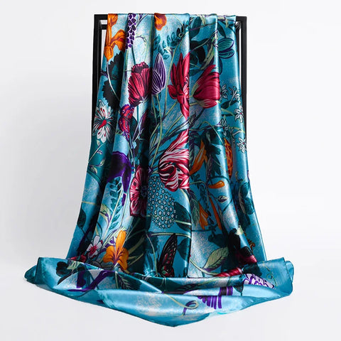 Elegant Silk Square Scarf for Women