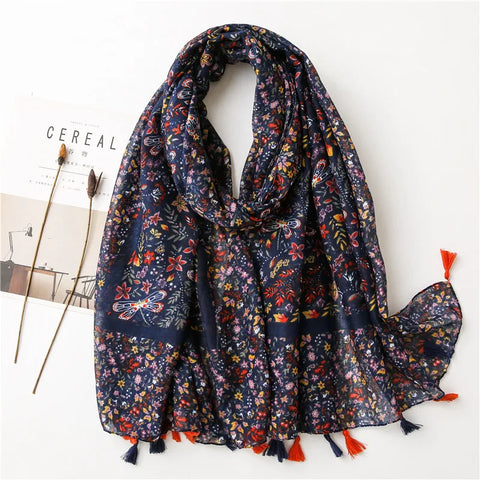 Luxury Cotton Scarf for Women - Stylish Large Shawl