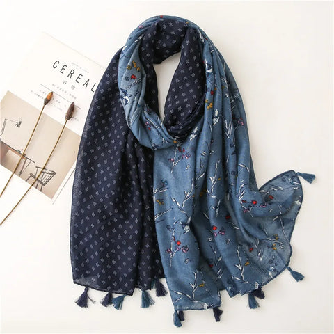 Luxury Cotton Scarf for Women - Stylish Large Shawl