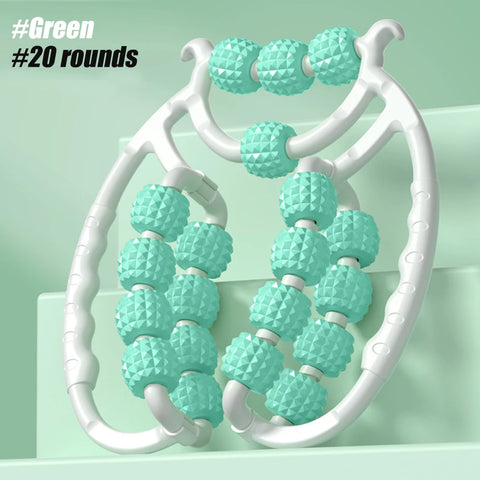Leg Massager with 12 Wheels - Full Coverage Manual Massage Roller for Muscle Relaxation