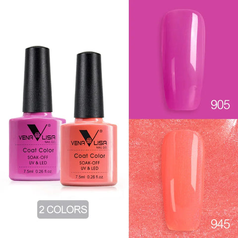 Venalisa Nude Color Gel Base &amp; Nowipe Top Coat Set 