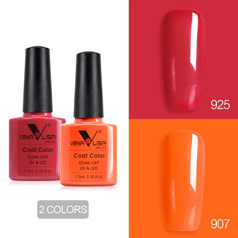 Venalisa Nude Color Gel Base &amp; Nowipe Top Coat Set 