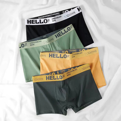 4-delige katoenen boxershorts voor heren