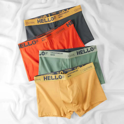 4-delige katoenen boxershorts voor heren