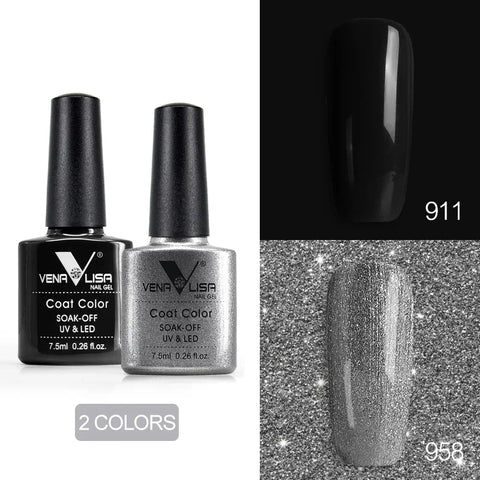 Venalisa Nude Color Gel Base &amp; Nowipe Top Coat Set 