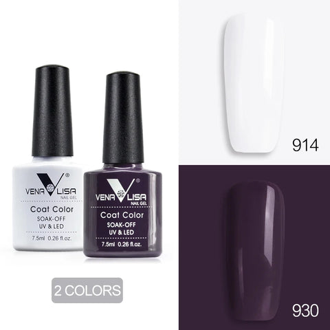 Venalisa Nude Color Gel Base &amp; Nowipe Top Coat Set 