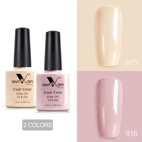 Venalisa Nude Color Gel Base &amp; Nowipe Top Coat Set 