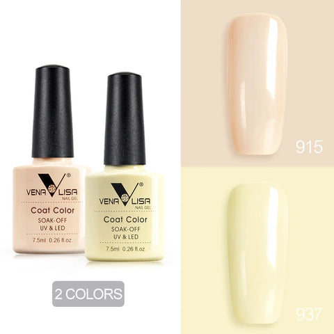 Venalisa Nude Color Gel Base &amp; Nowipe Top Coat Set 