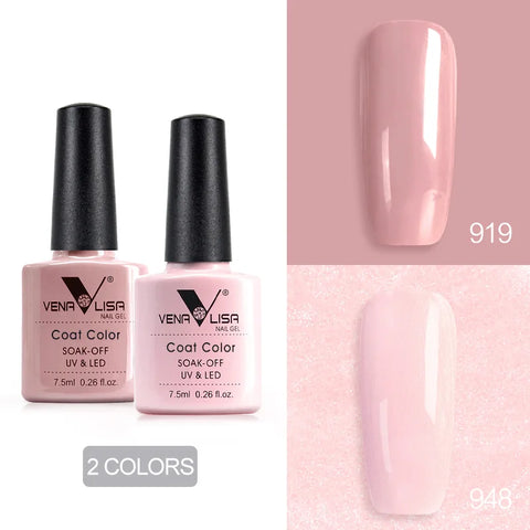Venalisa Nude Color Gel Base &amp; Nowipe Top Coat Set 