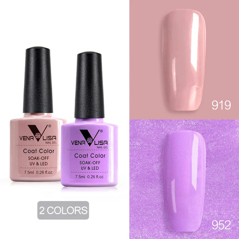 Venalisa Nude Color Gel Base &amp; Nowipe Top Coat Set 