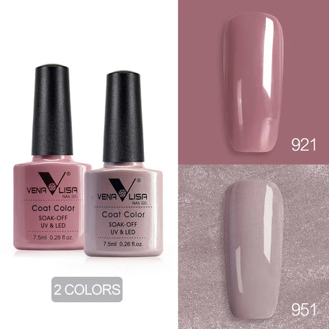 Venalisa Nude Color Gel Base &amp; Nowipe Top Coat Set 
