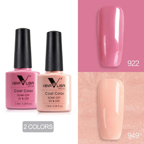 Venalisa Nude Color Gel Base &amp; Nowipe Top Coat Set 