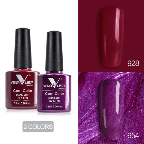 Venalisa Nude Color Gel Base &amp; Nowipe Top Coat Set 