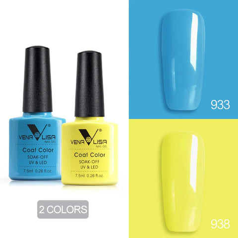 Venalisa Nude Color Gel Base &amp; Nowipe Top Coat Set 