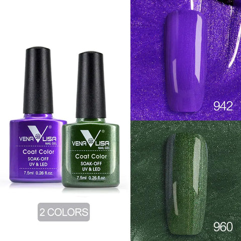 Venalisa Nude Color Gel Base &amp; Nowipe Top Coat Set 
