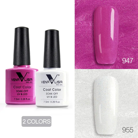 Venalisa Nude Color Gel Base &amp; Nowipe Top Coat Set 
