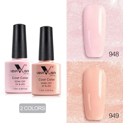 Venalisa Nude Color Gel Base &amp; Nowipe Top Coat Set 