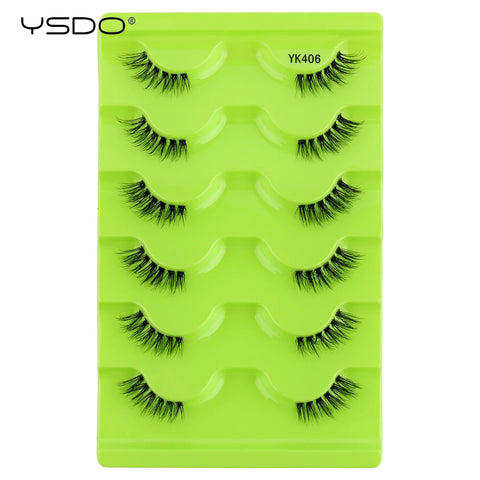 YSDO Natural Mink Eyelashes - 3/6/10 Pairs Wispy Faux 3D Lashes