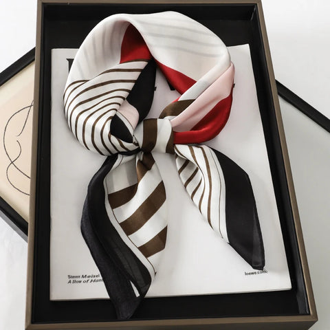 Wild Leopard Print Silk Scarf - Satin Shawl Design