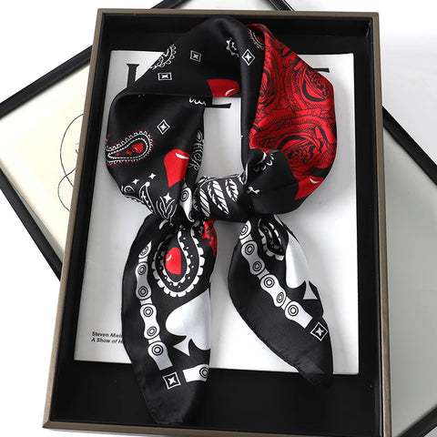 Elegant 70x70cm Silk Feeling Scarf