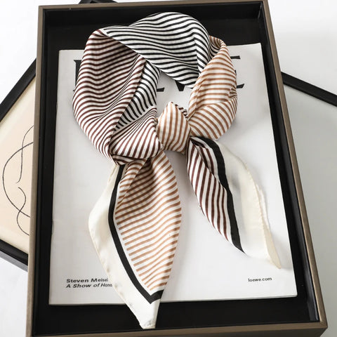 Wild Leopard Print Silk Scarf - Satin Shawl Design