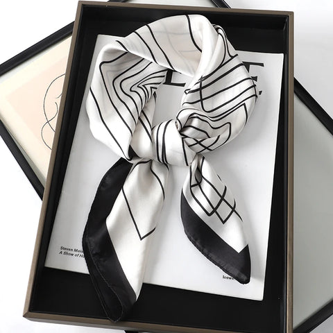 Elegant 70x70cm Silk Feeling Scarf