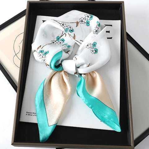 Elegant 70x70cm Silk Feeling Scarf
