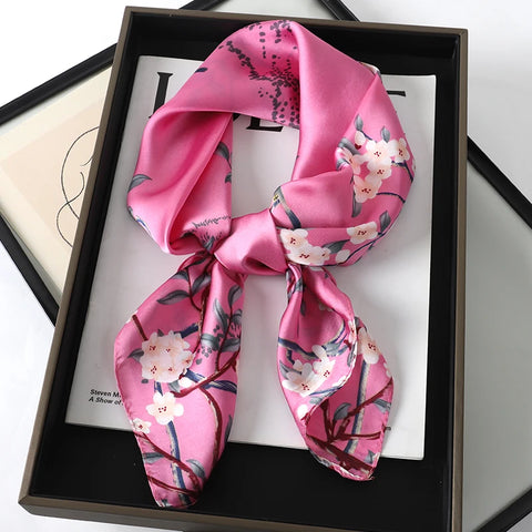 Elegant 70x70cm Silk Feeling Scarf