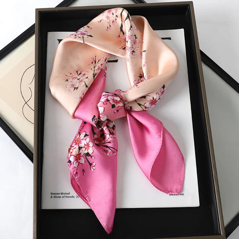 Elegant 70x70cm Silk Feeling Scarf