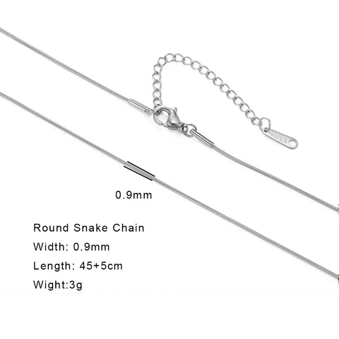 Skyrim Stainless Steel Gold Color Chain Necklace for Women – Minimalist Cuban Paperclip Twisted Snake Chain Fashion Jewelry